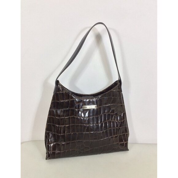 Esprit Croc Print Bag Satchel - Picture 1 of 8